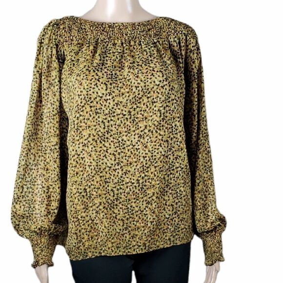 Textile Elizabeth & James Gold & Green  Bl - Picture 1 of 5